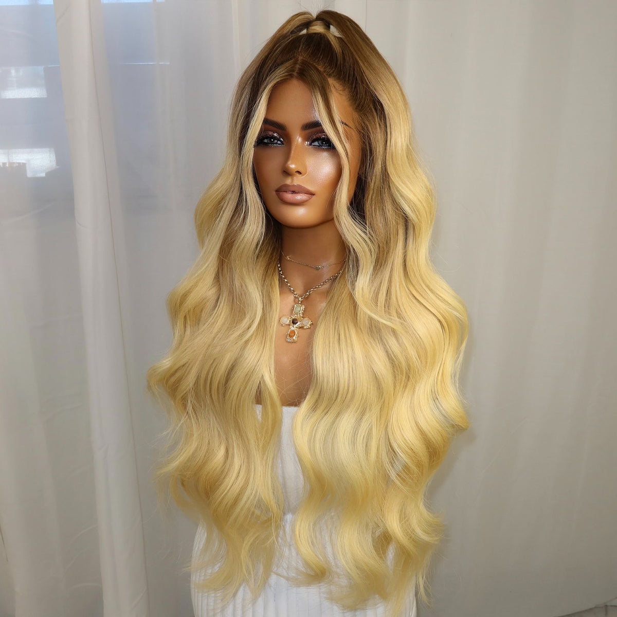 CARDI BLONDE | HD FULL LACE STRETCH CAP | S-M