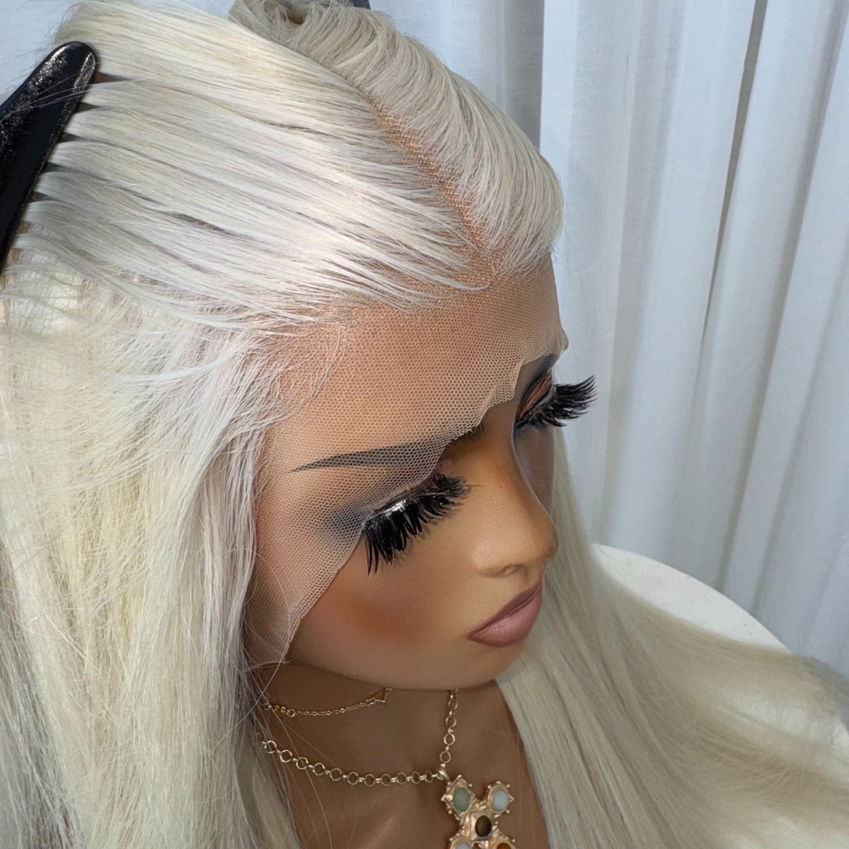 KING KYLIE PLATINUM | FULL LACE STRETCH CAP | M-L | MADE TO ORDER