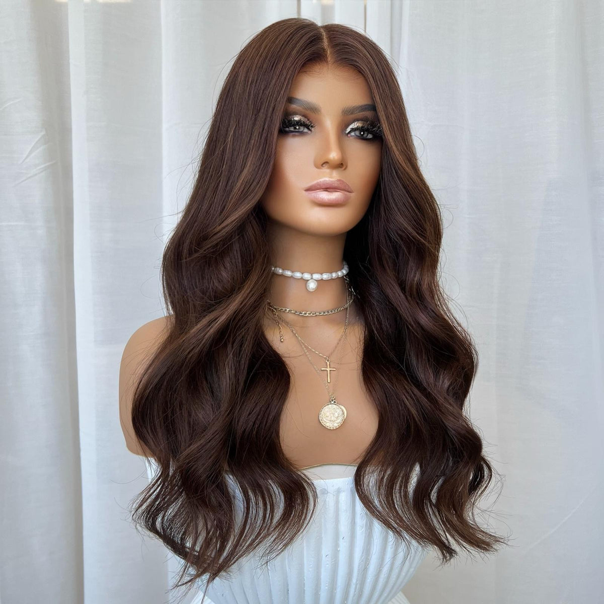 KING KYLIE DARK BROWN | HD FULL LACE STRETCH CAP | M-L