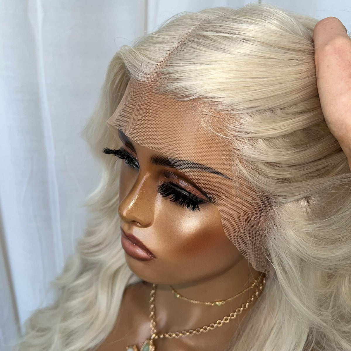 KING KYLIE PLATINUM | FULL LACE STRETCH CAP | M-L| MADE TO ORDER