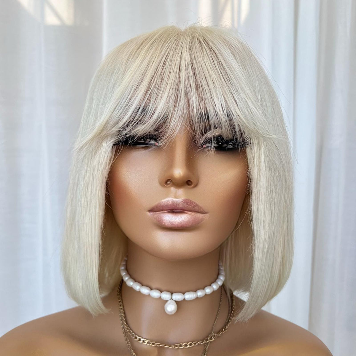 AALIYAH BOB PLATINUM | FULL LACE STRETCH CAP | CUSTOM MADE
