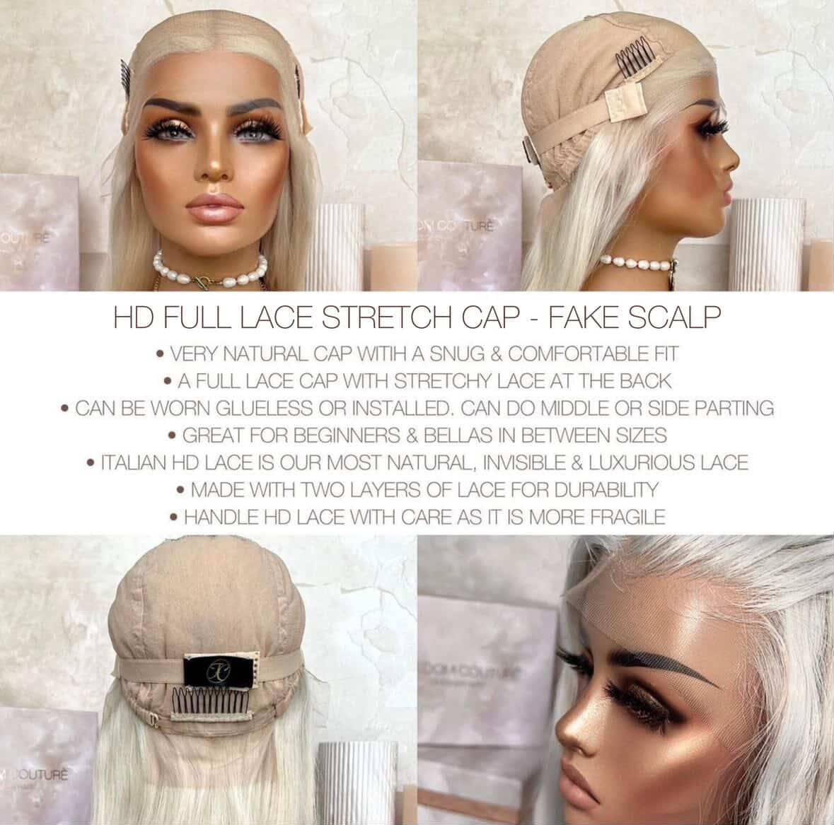 MONACO | HD FULL LACE STRETCH CAP