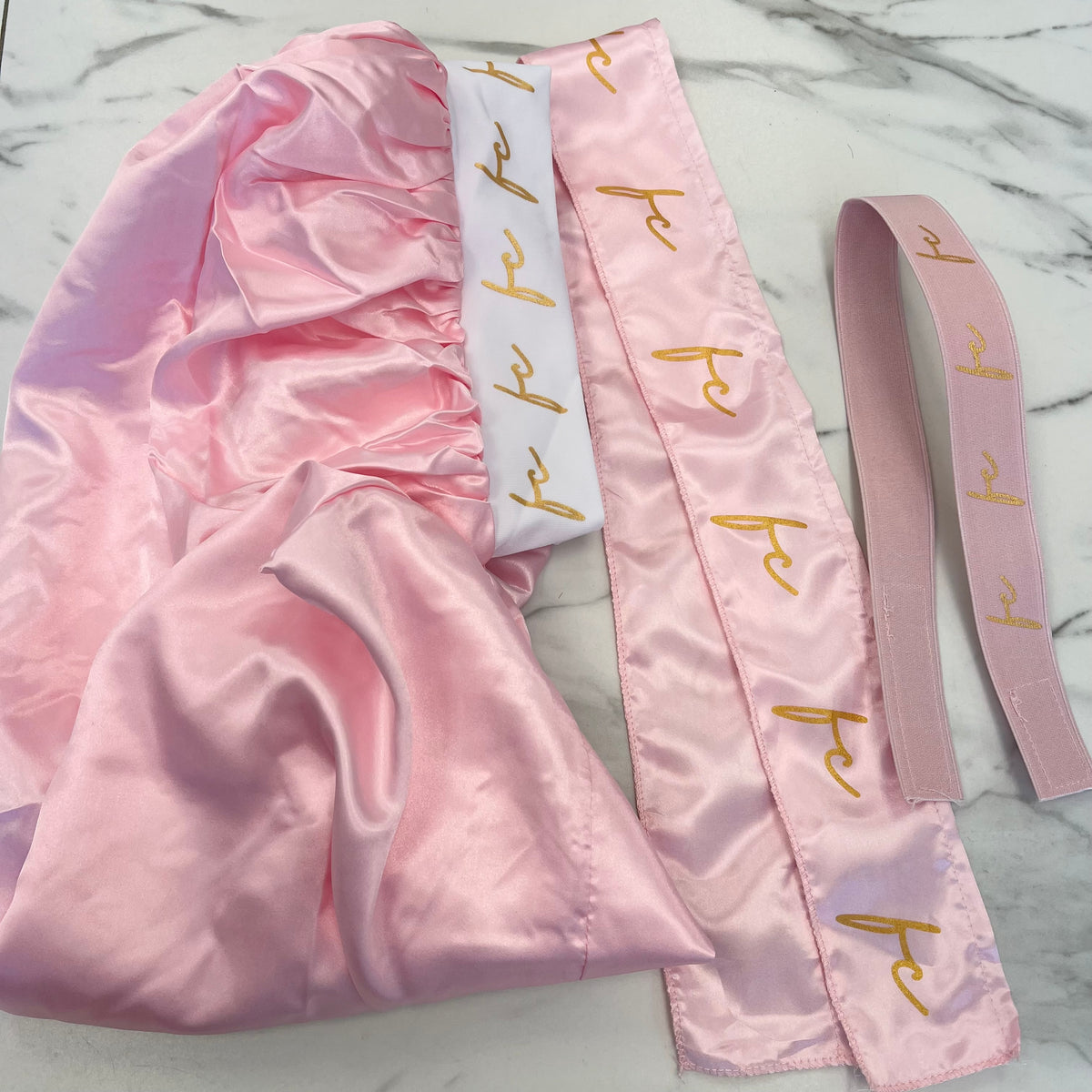 BELLA SATIN WRAP PACKAGE ( Bonnet , Lace melt band &amp; Head wrap)