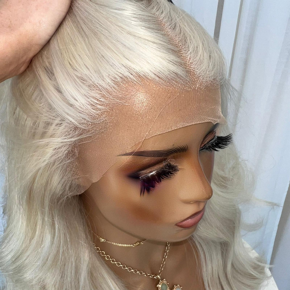 KING KYLIE PLATINUM | FULL LACE STRETCH CAP | M-L| | MADE TO ORDER