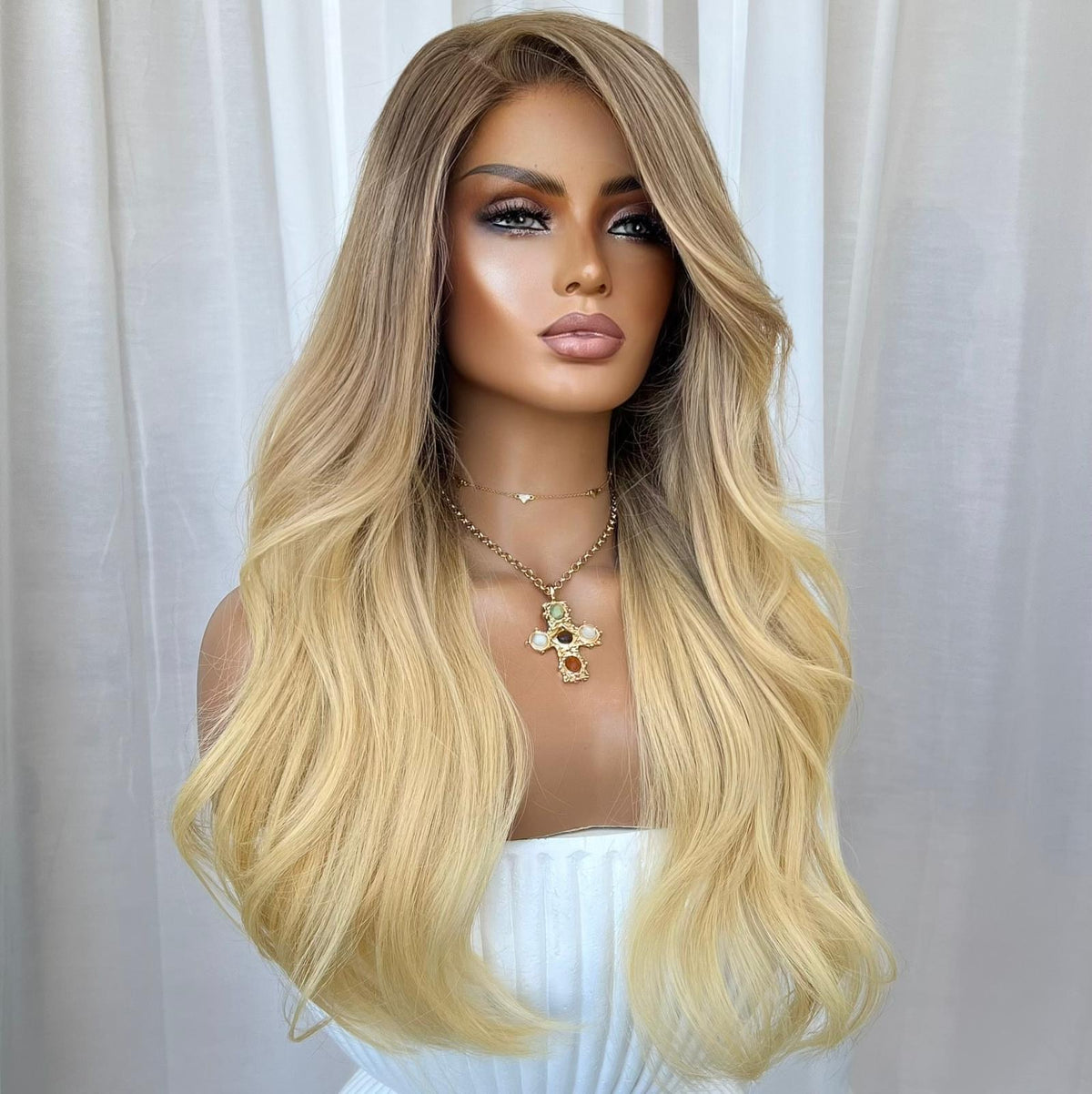 CARDI BLONDE | HD FULL LACE STRETCH CAP | S-M