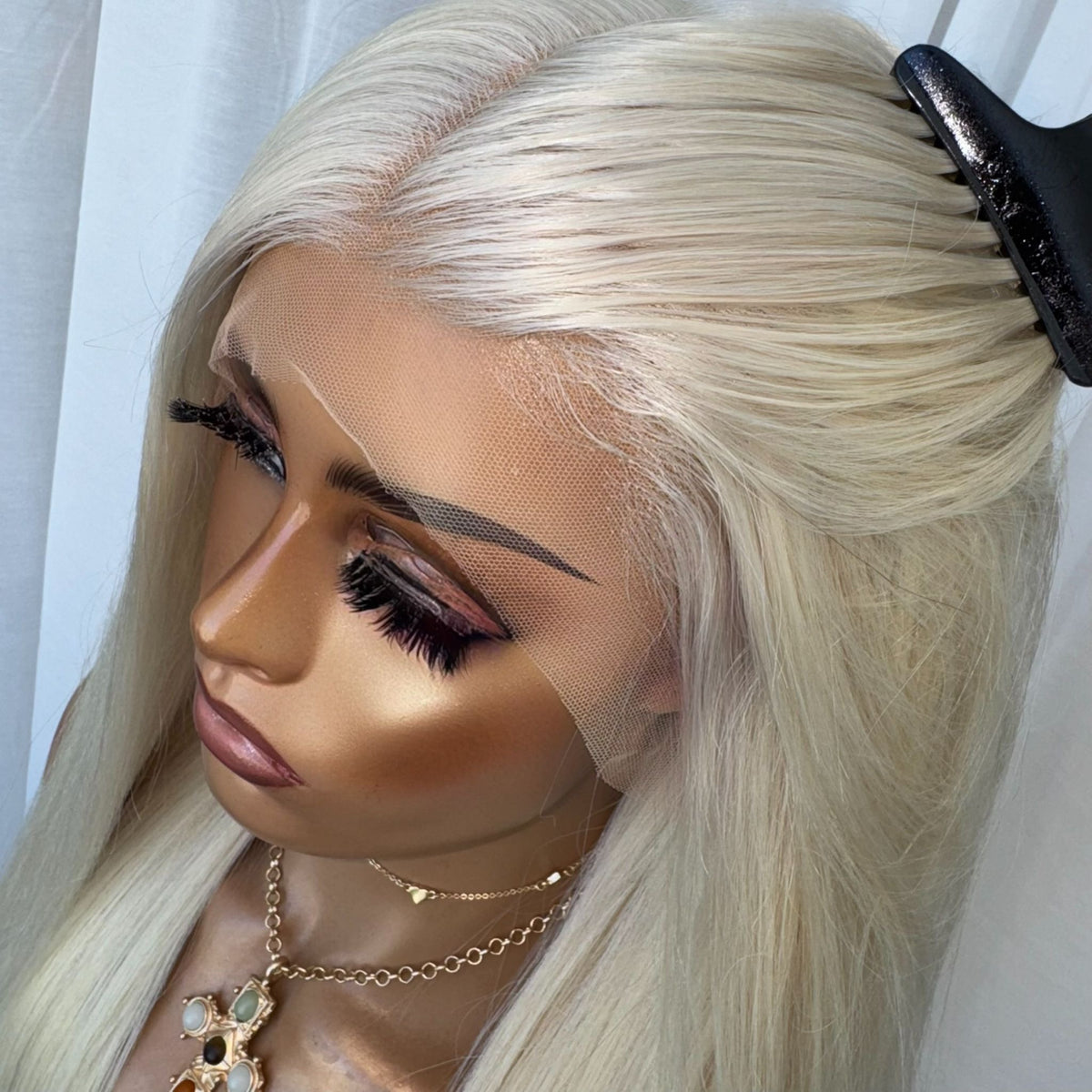 KING KYLIE PLATINUM | FULL LACE STRETCH CAP | M-L | MADE TO ORDER