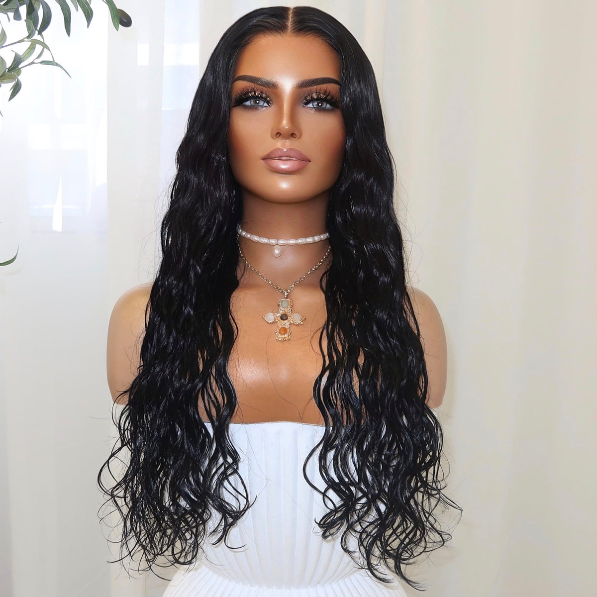 KING KYLIE BLACK WAVY | HD FULL LACE STRETCH CAP