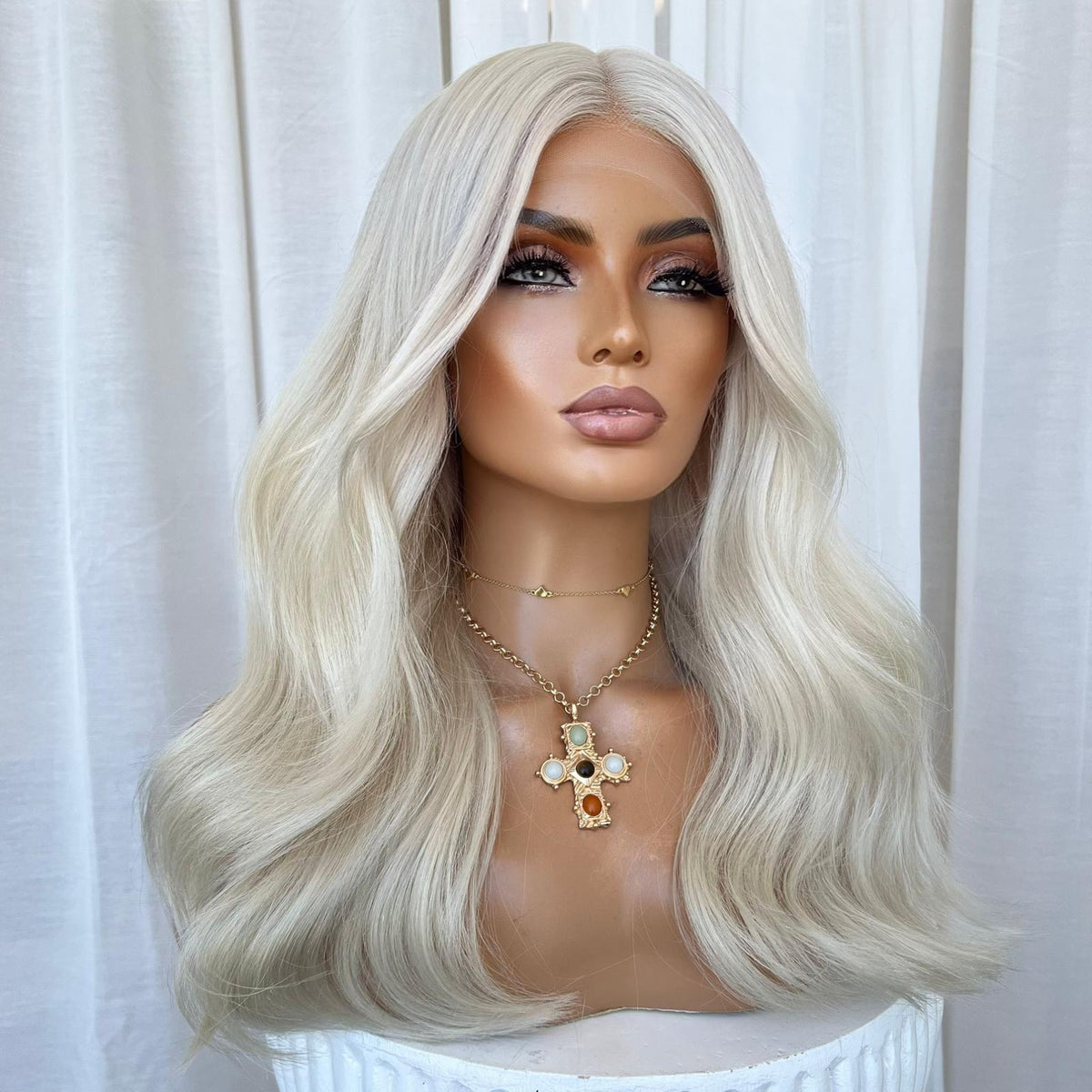 KING KYLIE PLATINUM | FULL LACE STRETCH CAP | M-L| | MADE TO ORDER