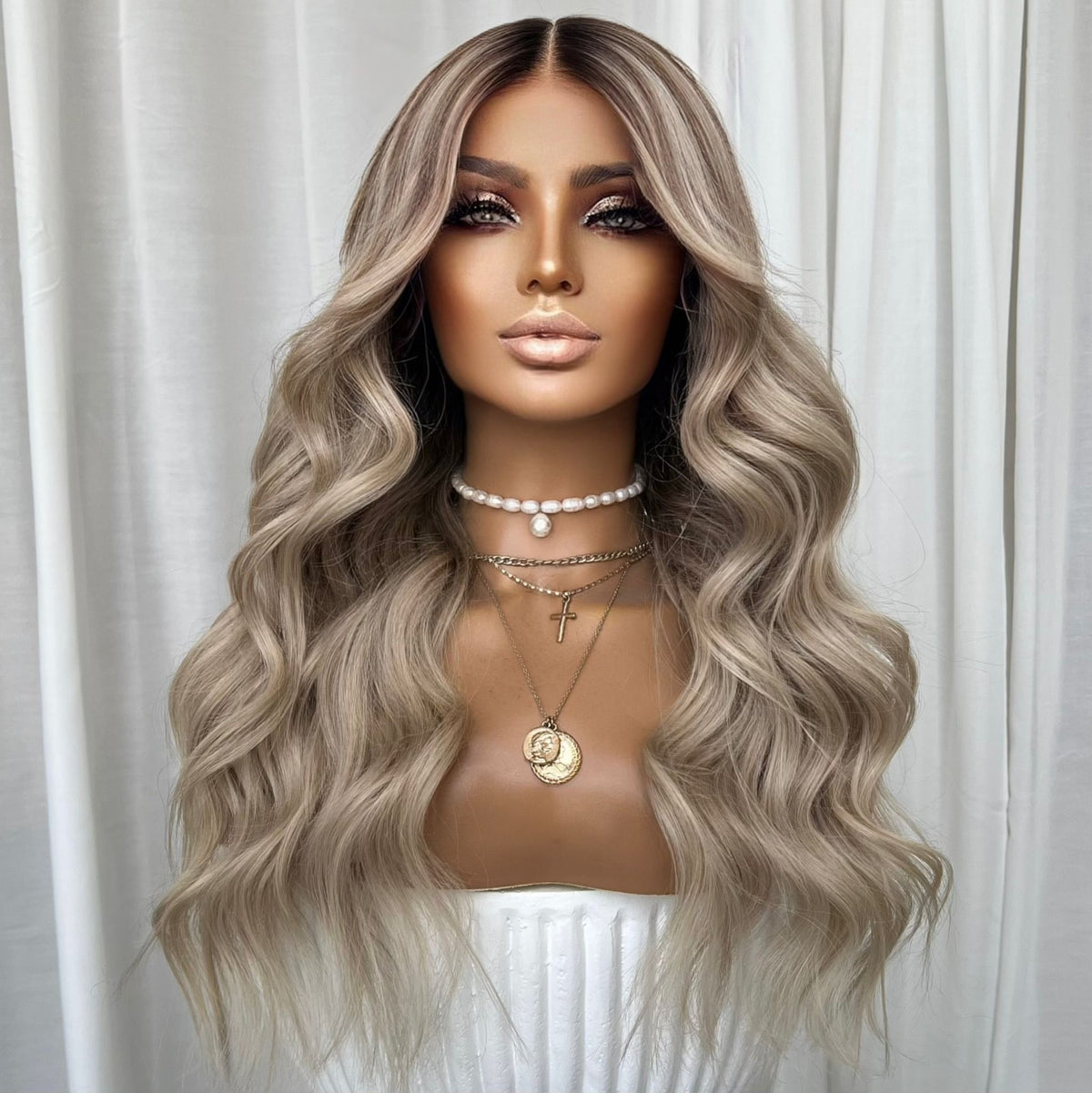 DAISY BLONDE | FULL LACE STRETCH CAP | M-L | MADE TO ORDER