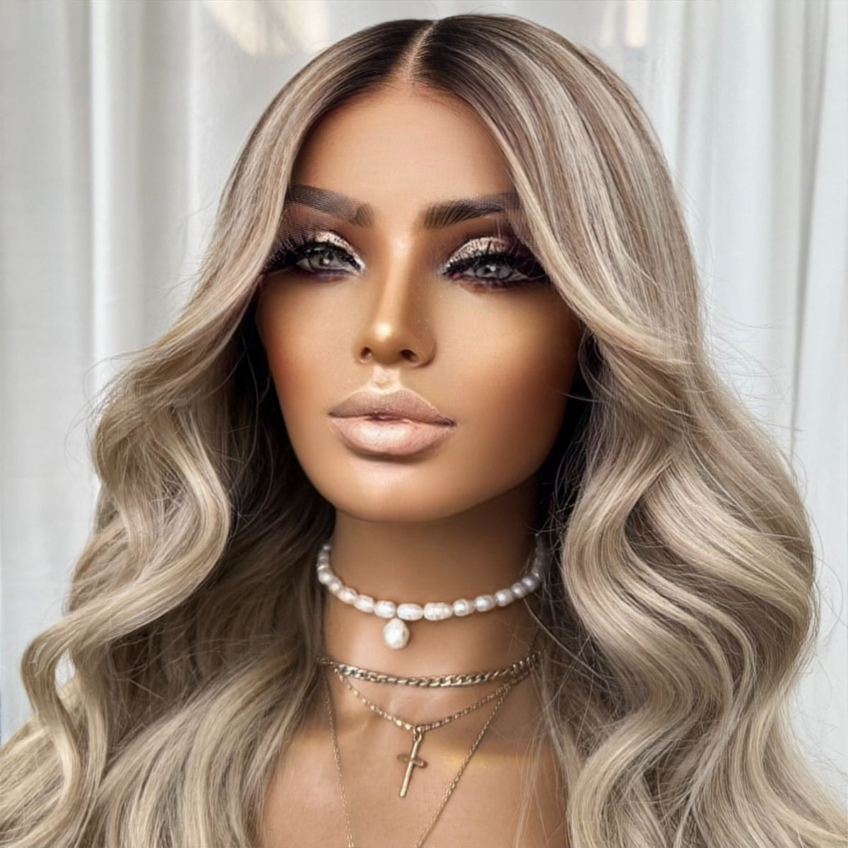 DAISY BLONDE | FULL LACE STRETCH CAP | M-L | MADE TO ORDER