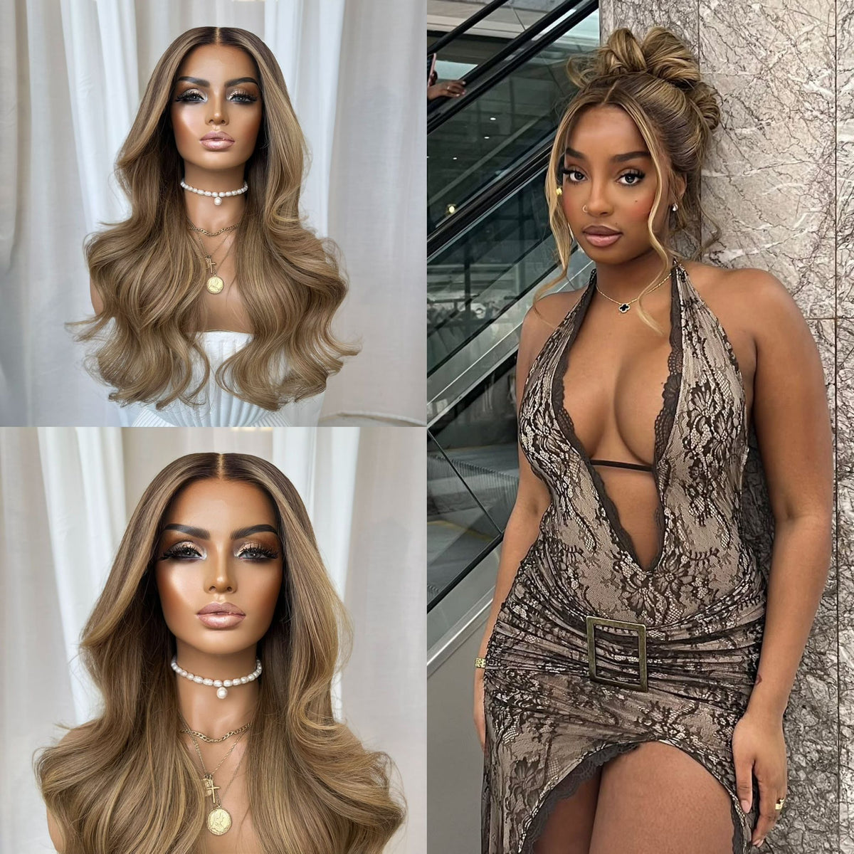 BELLA | HD FULL LACE STRETCH CAP | M-L