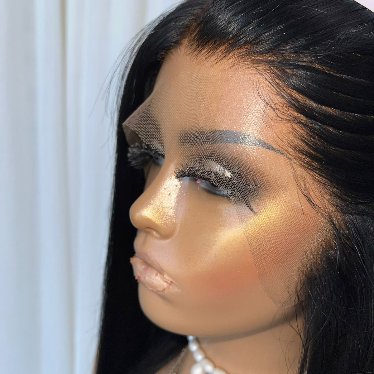 KYLIE BLACK LONG BOB | HD FULL LACE STRETCH CAP | CUSTOM MADE