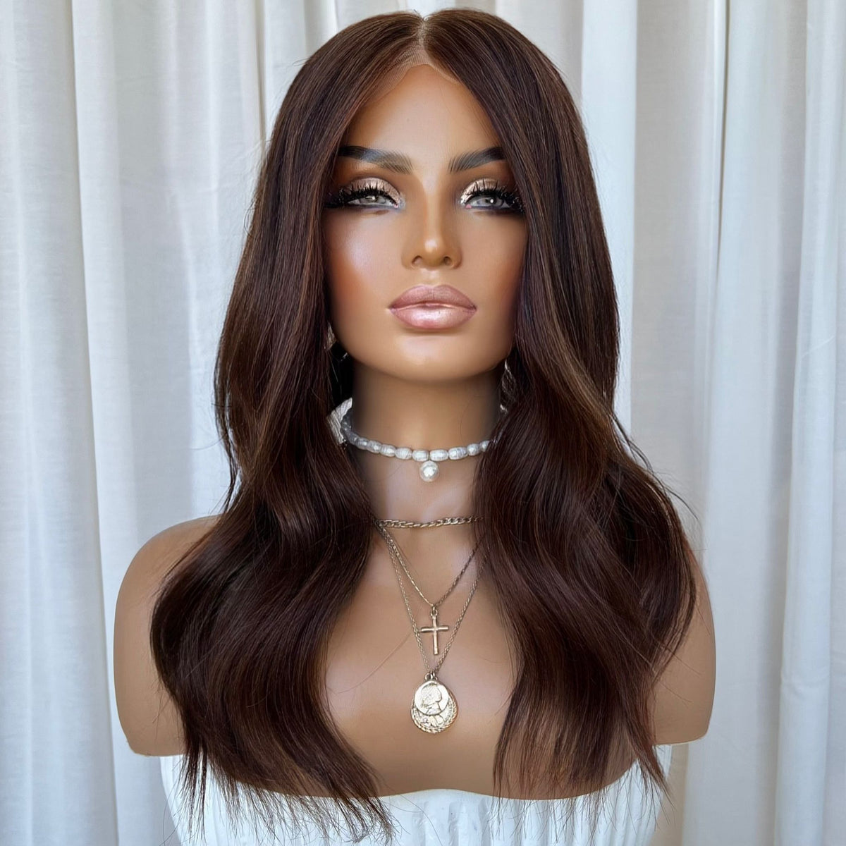 KING KYLIE DARK BROWN | HD TOPPER | 16 INCHES