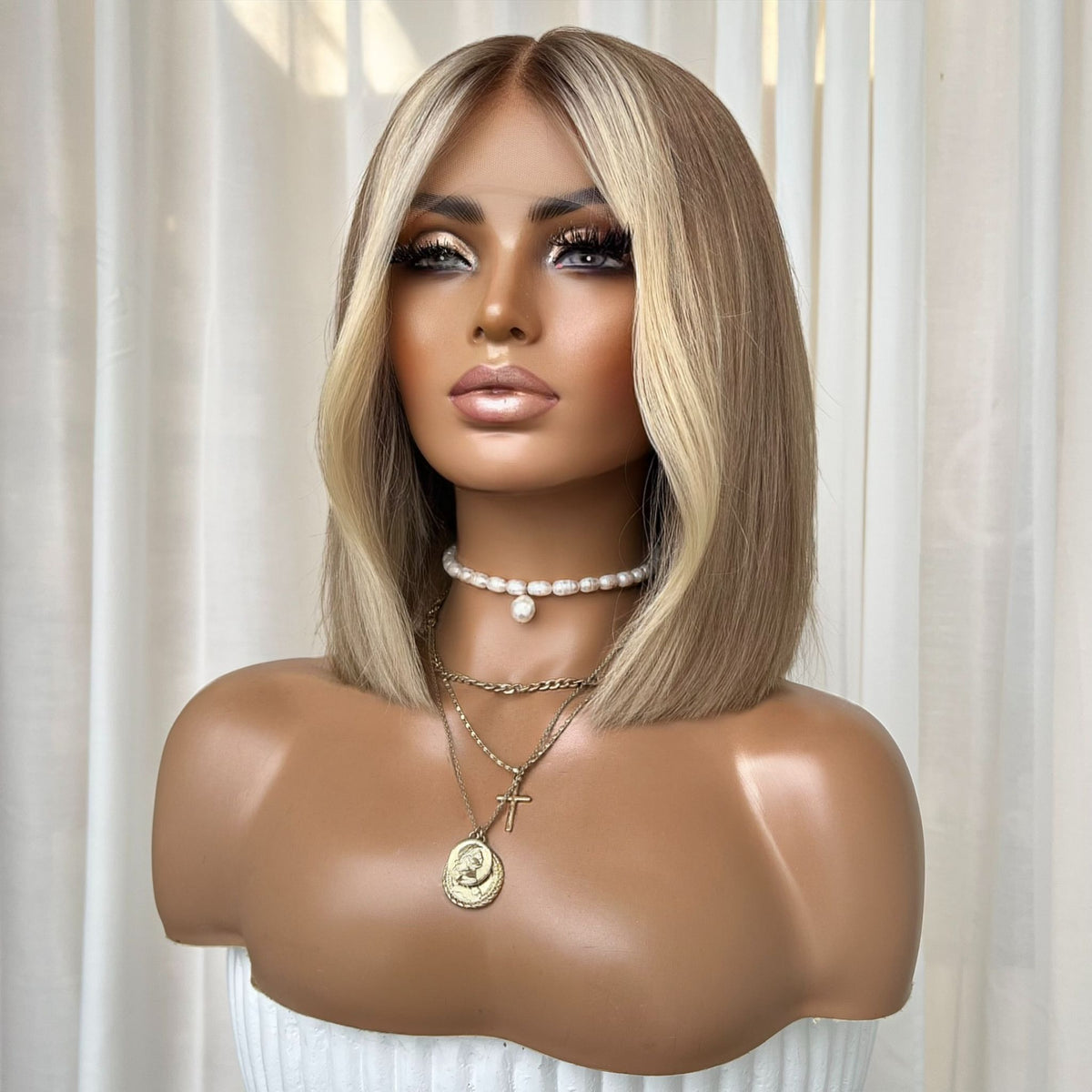 THE BECKY BOB | FULL LACE STRETCH CAP | M-L