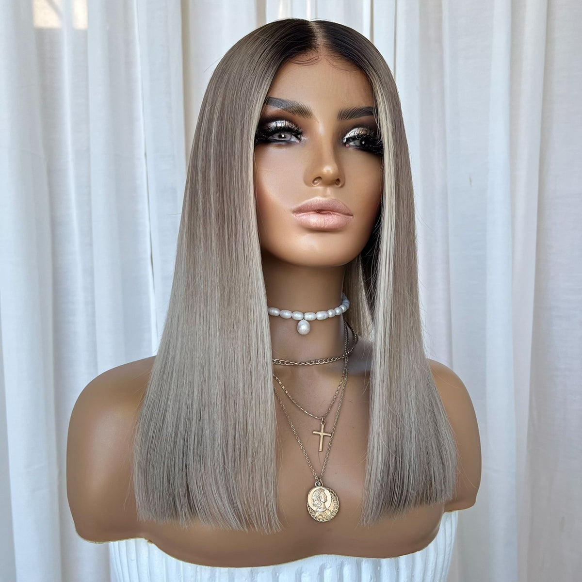 ELLE PLATINUM | HD FULL LACE STRETCH CAP | XS-S