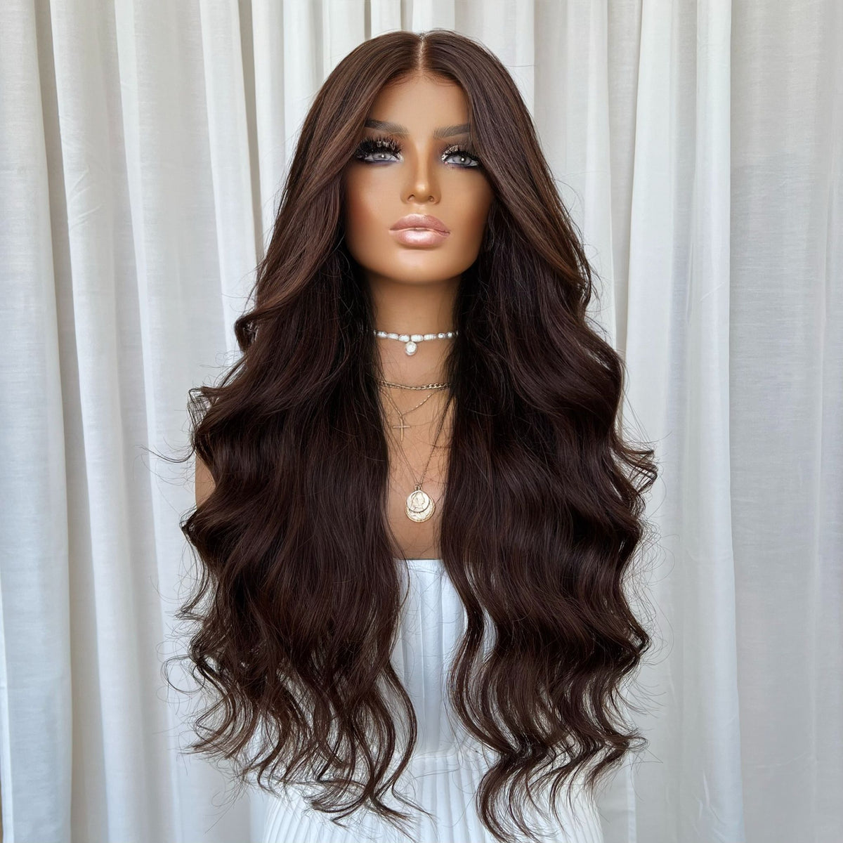 KING KYLIE DARK BROWN | HD FULL LACE STRETCH CAP | CUSTOM MADE