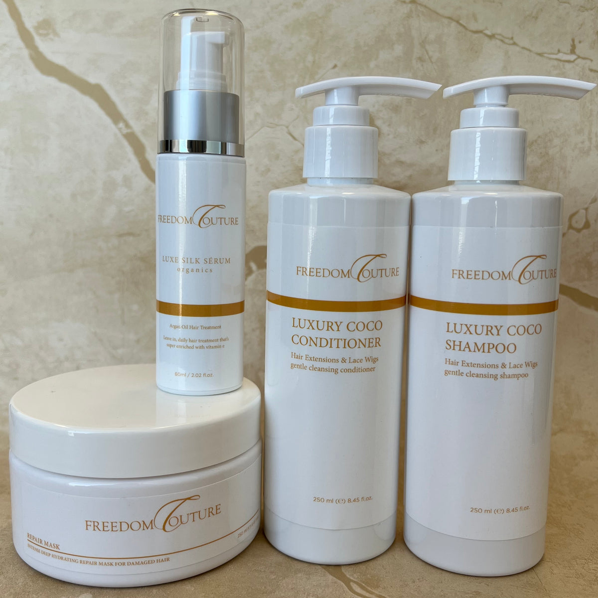 DELUXÈ PACKAGE | FĆ LUXÈ SHAMPOO CONDITIONER MASK AND SERUM