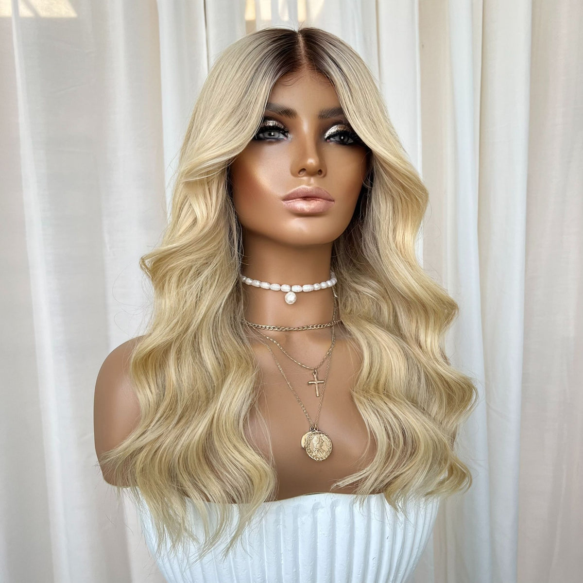 RUSSIAN BLONDE | HD FULL LACE STRETCH CAP | M-L