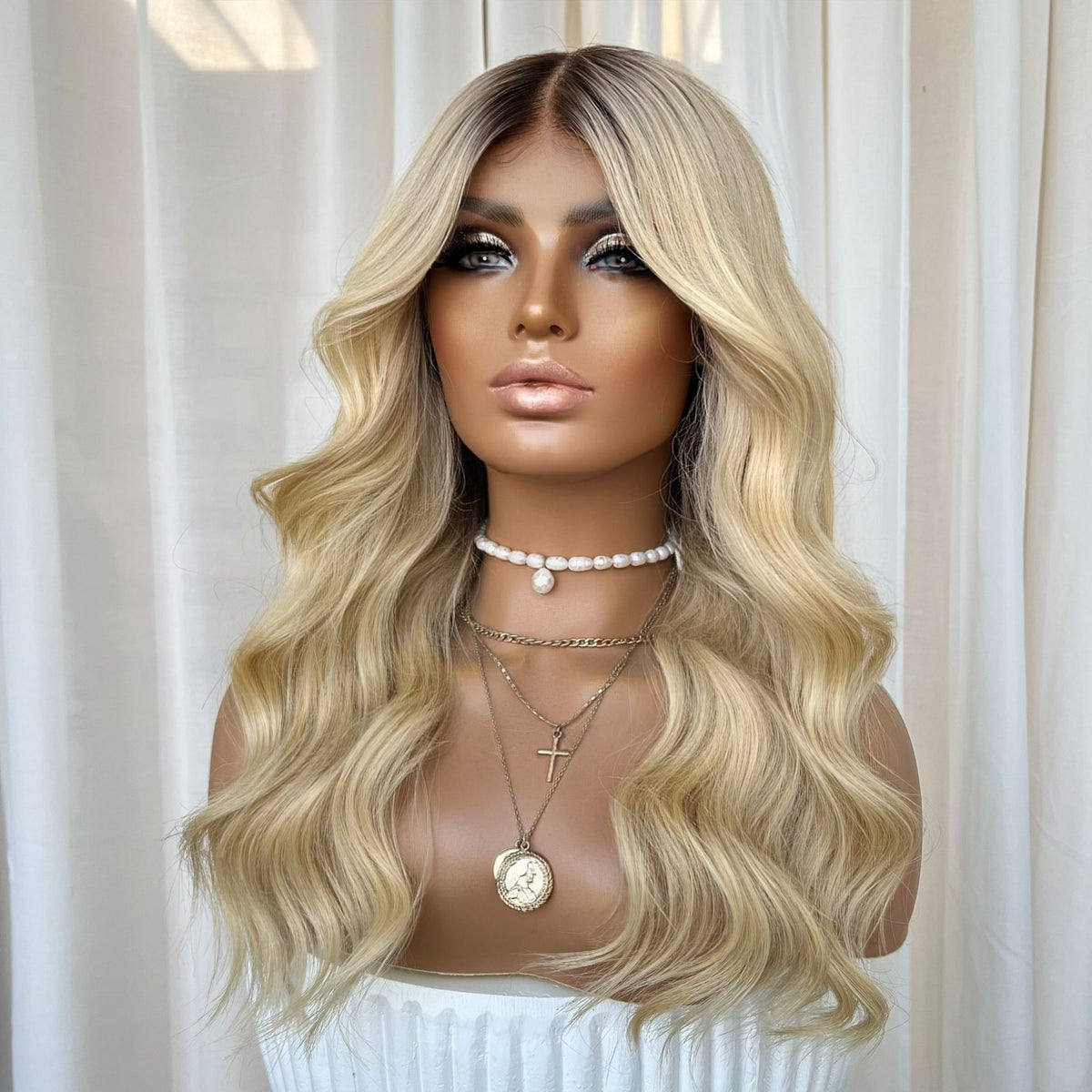 RUSSIAN BLONDE | HD FULL LACE STRETCH CAP | M-L